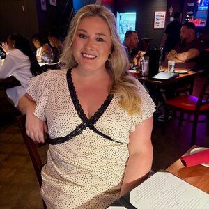 White polka dot lace dress